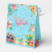 Hawaiianische Splash Sommerpool Geburtstagsbash Geschenkschachtel (Rückseite)