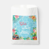 Hawaiianische Splash Sommerpool Geburtstagsbash Geschenktütchen (Vorderseite)