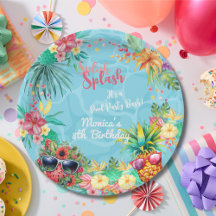 Hawaiianische Splash Sommerpool Geburtstagsbash