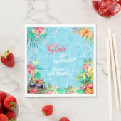 Hawaiianische Splash Sommerpool Geburtstagsbash Serviette (Beispiel)