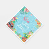 Hawaiianische Splash Sommerpool Geburtstagsbash Serviette (Ecke)