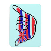 Hawaiianische Staatsflagge Shaka Symbol Andenken-M Magnet (Vertikal)
