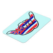 Hawaiianische Staatsflagge Shaka Symbol Andenken-M Magnet (Linke Seite)