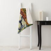 Hawaiianische Stammeselemente und Hibiskus-Stoffpf Sherpadecke (Beispiel)