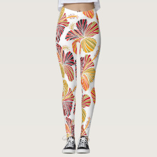 Hawaiianische Strahlung: Tropische Pflanze Eleganc Leggings