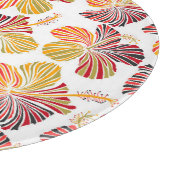 Hawaiianische Strahlung: Tropische Pflanze Eleganc Schneidebrett (Ecke)