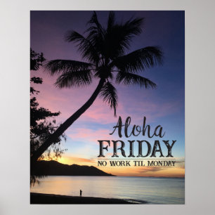 Hawaiianische Strandbar Aloha Freitag Tropischer S Poster
