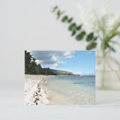 Hawaiianische Strandeinladung Einladung (Stehend Vorderseite)