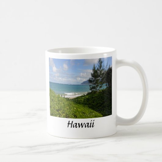Hawaiianische Strandkaffee-Tasse Kaffeetasse (Rechts)