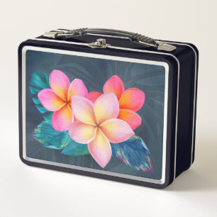 Hawaiianische Sunrise Plumeria Retro Lunch Box