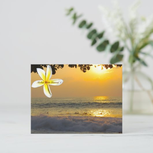 Hawaiianische Surfer Postkarte (Stehend Vorderseite)