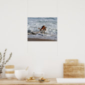 Hawaiianische Surfer taucht in Poster (Küche)