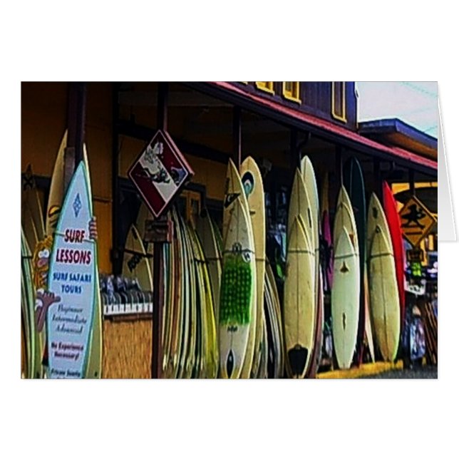 Hawaiianische Surferkarte (Vorderseite (Horizontal))