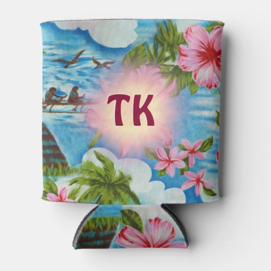 Hawaiianische Szenen mit Monogram Dosenkühler (Vorderseite)