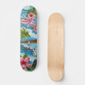 Hawaiianische Szenen Skateboard (Vorderseite)