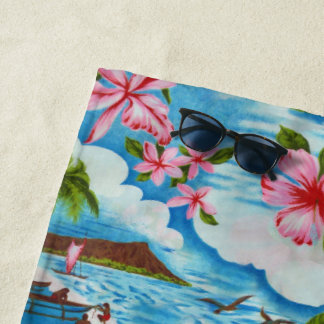 Hawaiianische Szenen Strandtuch