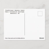 Hawaiianische Tänzer in Blue Postkarte (Rückseite)