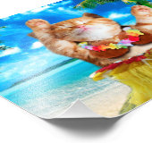 Hawaiianische Tänzerkatze Fotodruck (Ecke)