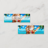 Hawaiianische Tänzerkatze Mini Visitenkarte (Vorne/Hinten)
