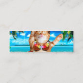 Hawaiianische Tänzerkatze Mini Visitenkarte (Rückseite)