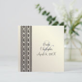 Hawaiianische Tattoo-Party Einladung/schwarz + wei Einladung (Stehend Vorderseite)