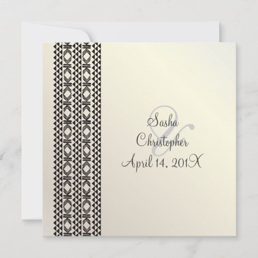 Hawaiianische Tattoo-Party Einladung/schwarz + wei Einladung (Vorderseite)