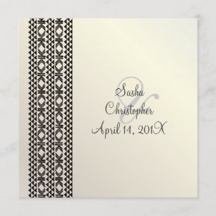 Hawaiianische Tattoo-Party Einladung/schwarz + wei Einladung