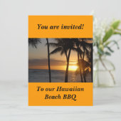 Hawaiianische Themed Party Einladung (Stehend Vorderseite)