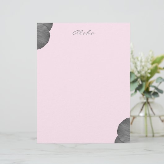 Hawaiianische Träume in Schwarz und Weiß (Stehend Vorderseite)