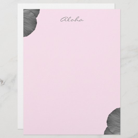 Hawaiianische Träume in Schwarz und Weiß (Vorne/Hinten)