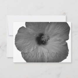 Hawaiianische Träume in Schwarz und Weiß Einladung