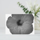 Hawaiianische Träume in Schwarz und Weiß Einladung (Stehend Vorderseite)