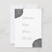 Hawaiianische Träume in Schwarz und Weiß Einladung (Rückseite)