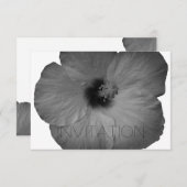 Hawaiianische Träume in Schwarz und Weiß Einladung (Vorne/Hinten)