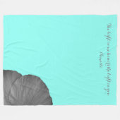 Hawaiianische Träume in Schwarz und Weiß Fleecedecke (Vorderseite (Horizontal))