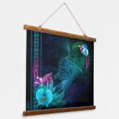 Hawaiianische Träume Wandteppich Mit Holzrahmen (Gewinkelt)