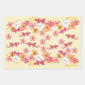 Hawaiianische Tropen-2-Wrapping Paper Geschenkpapier Set (Vorderseite)