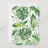 Hawaiianische Tropenflora Erste Heilige Kommune Einladung (Rückseite)