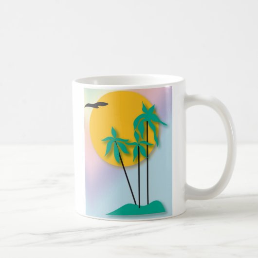 Hawaiianische Tropenkaffee-Tasse Kaffeetasse (Rechts)