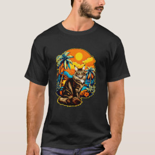 Hawaiianische Tropical Maine Coon Katze Mutter Vat T-Shirt