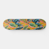 Hawaiianische tropische Blätter und Pflanze drucke Skateboard (Horizontal)