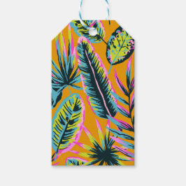 Hawaiianische tropische Blätter und Pflanze Druckm Geschenkanhänger