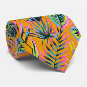 Hawaiianische tropische Blätter und Pflanze Druckm Krawatte (Gerollt)