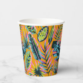 Hawaiianische tropische Blätter und Pflanze Druckm Pappbecher