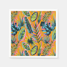 Hawaiianische tropische Blätter und Pflanze Druckm Serviette