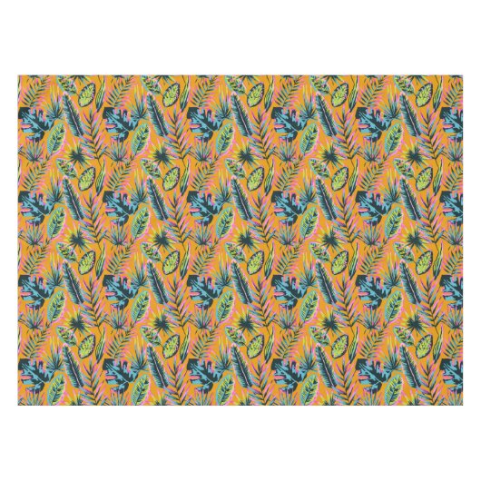 Hawaiianische tropische Blätter und Pflanze Druckm Tischdecke (Vorderseite (Horizontal))
