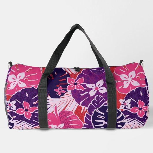 Hawaiianische tropische Blume-Aloha-Druck Duffle Bag (Rückseite)