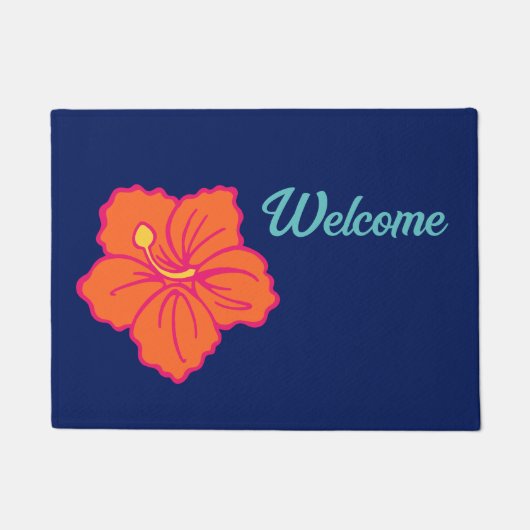 Hawaiianische tropische Blume Doormat Fußmatte (Vorderseite)