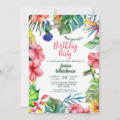 Hawaiianische tropische Blume Einladung (Vorderseite)