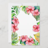 Hawaiianische tropische Blume Einladung (Rückseite)